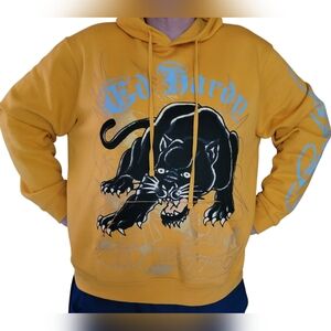 Ed Hardy Men's Yellow Graphic Hoodie